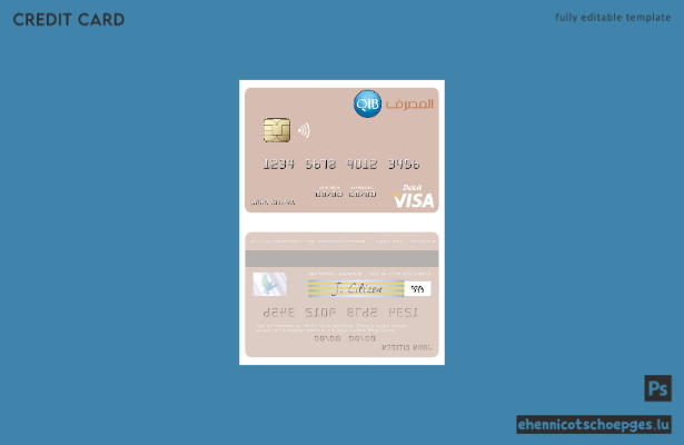 Beispielvorschau der Visa-Debitkarte der Qatar Islamic Bank